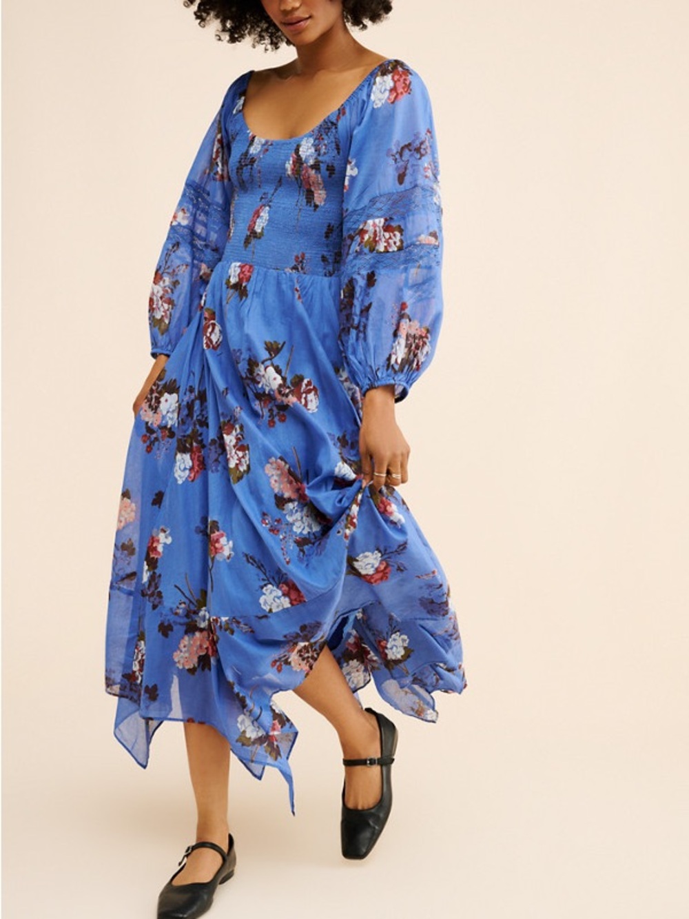 Free People Morning Glory Long Sleeve Maxi Dress